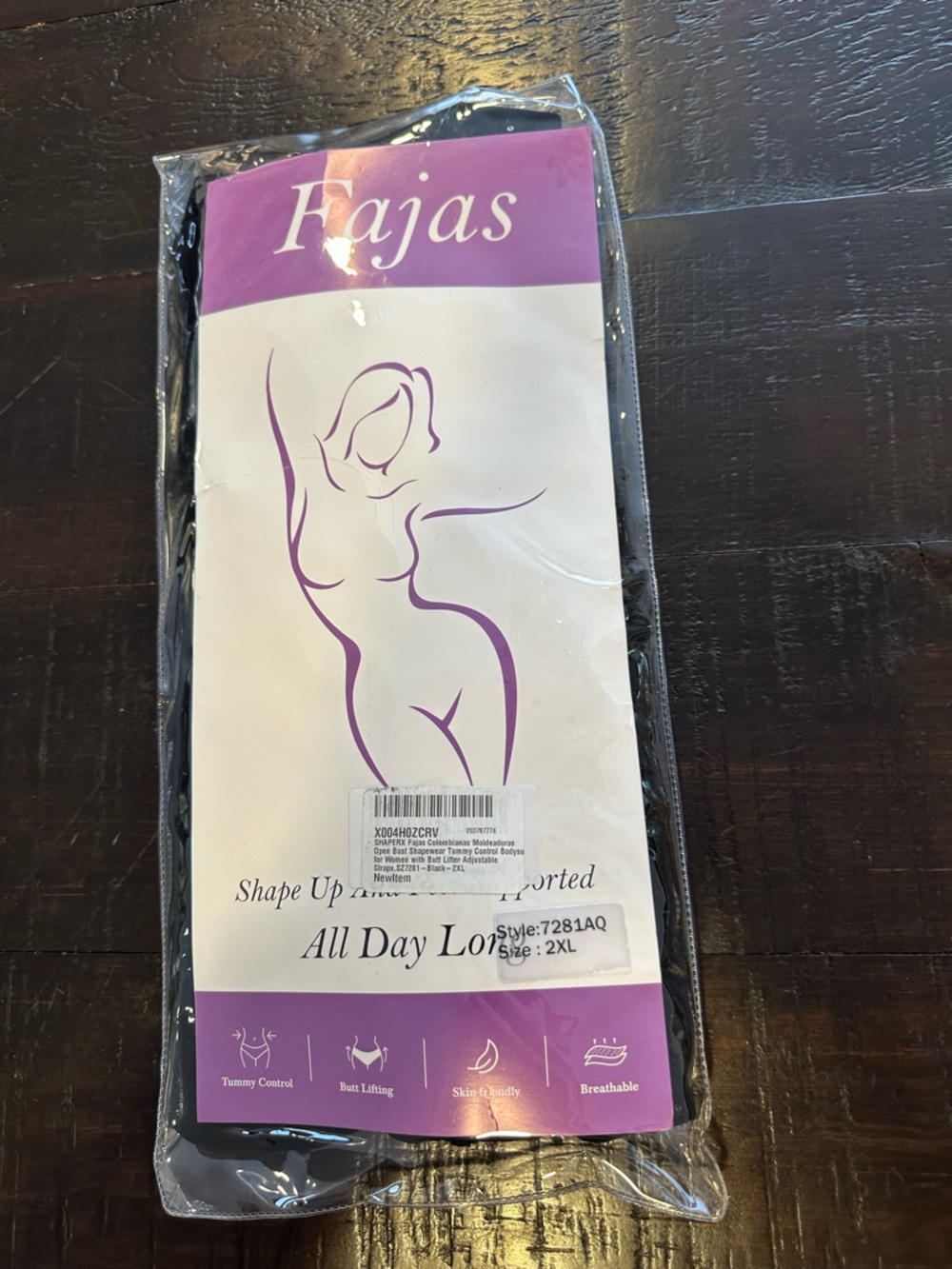 Women’s All Day Shapewear Brief in Purple and Black